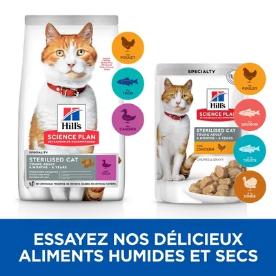 HILL'S - CHAT SCIENCE PLAN STERILISED YOUNG ADULT CANARD HILL'S - CHAT SCIENCE PLAN STERILISED YOUNG ADULT CANARD