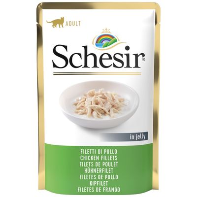 SCHESIR - Pâtée en gelée poulet chat (sachet 85g) - SCHESIR