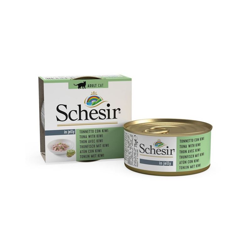 SCHESIR - Pâtées morceaux thon/kiwi chat (boite 75g) - SCHESIR