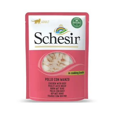 SCHESIR - Bouillon poulet/boeuf chat (sachet 70g) - SCHESIR SCHESIR - Bouillon poulet/boeuf chat (sachet 70g) - SCHESIR