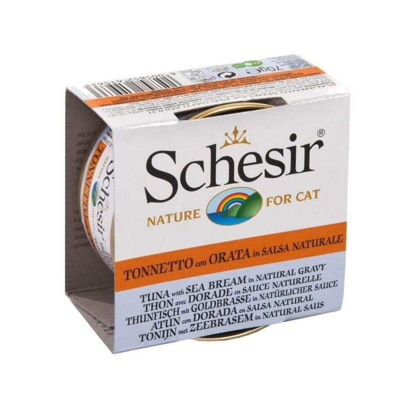 SCHESIR - Pâtée en sauce thon/daurade chat (boite 70g) - SCHESIR
