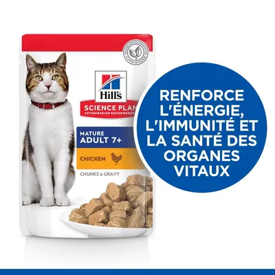 HILL'S - CHAT SCIENCE PLAN ADULT MATURE 7+ POULET HILL'S - CHAT SCIENCE PLAN ADULT MATURE 7+ POULET