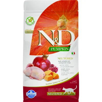 N&D Pumpkin nourriture pour le chat castré Caille 1,5 kg N&D Pumpkin nourriture pour le chat castré Caille 1,5 kg