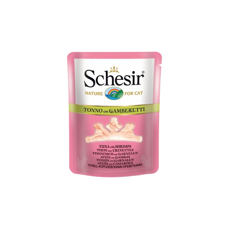SCHESIR - Bouillon thon/crevettes chat (sachet 70g) - SCHESIR