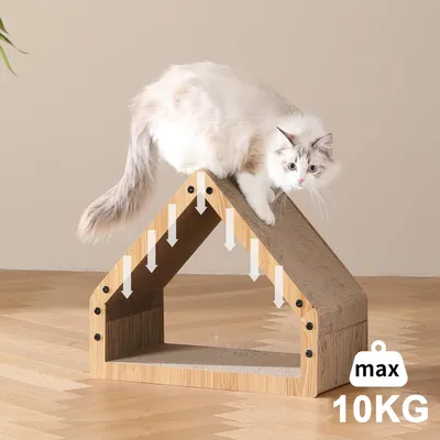 Pawffee Griffoir pour Chat Extra Long de 42 cm en Forme de Maison pour Chat