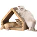 Pawffee Griffoir pour Chat Extra Long de 42 cm en Forme de Maison pour Chat