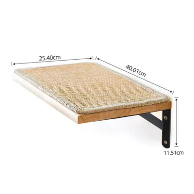 Pawffee Étagère Murale Flottante avec Tapis Griffoir pour Chat