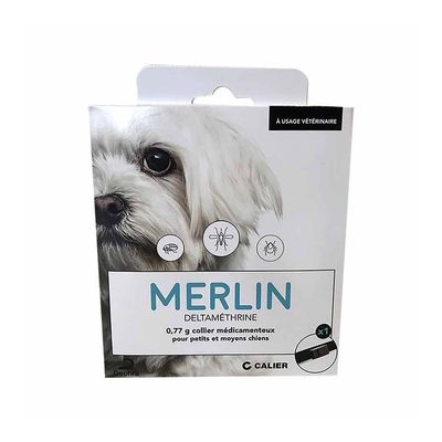DECHRA - MERLIN 0,77 G COLLIER PETIT MOYEN CHIEN - DECHRA