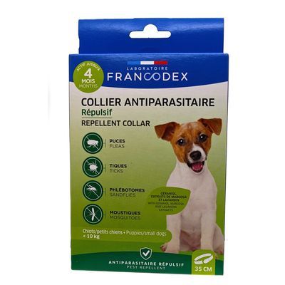 Collier Antiparasitaire Répulsif 35 cm pour chiots et  Petits Chiens de moi