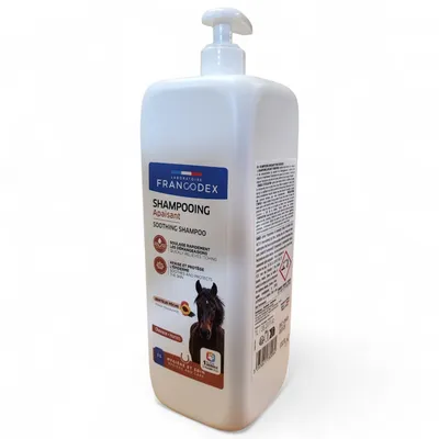 Shampooing Apaisant pour chevaux - Bidon de 1 Litre - Francodex Shampooing Apaisant pour chevaux - Bidon de 1 Litre - Francodex