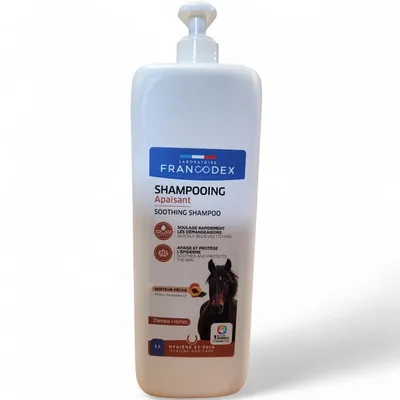 Shampooing Apaisant pour chevaux - Bidon de 1 Litre - Francodex Shampooing Apaisant pour chevaux - Bidon de 1 Litre - Francodex