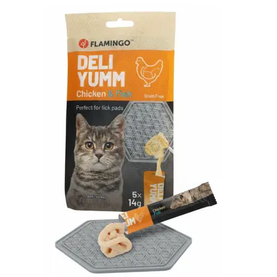 Friandise Deli Yumm Pâté Anti-stress au Poulet et Poisson 5 x 14 g (70 g) p