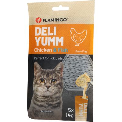 Friandise Deli Yumm Pâté Anti-stress au Poulet et Poisson 5 x 14 g (70 g) p