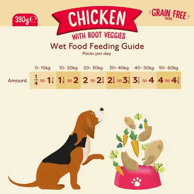 Nourriture humide sans céréales Naturediet Feel Good Poulet 390g