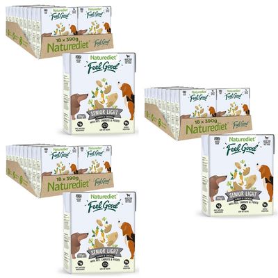 Nourriture humide pour chiens âgés Naturediet Feel Good Senior 18 x 390 g