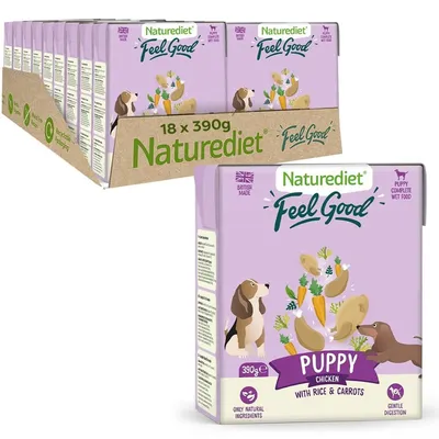 Nourriture humide pour chiots Naturediet Feel Good Puppy Poulet 390g