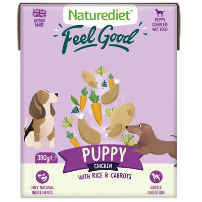 Nourriture humide pour chiots Naturediet Feel Good Puppy Poulet 390g