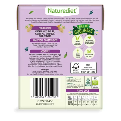 Nourriture humide pour chiots Naturediet Feel Good Puppy Poulet 390g