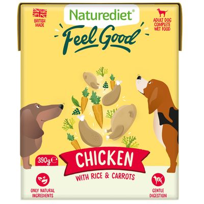 Nourriture humide pour chiens Naturediet Feel Good Poulet 390g