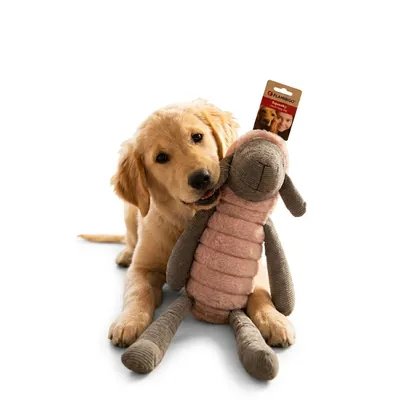 Jouet peluche Ribola Mouton assis Taille L 65 cm Rose et Gris pour Chien Jouet peluche Ribola Mouton assis Taille L 65 cm Rose et Gris pour Chien
