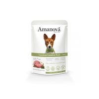 Packung Amanova Getreidefreies Hundefutter mit Lamm und Schweinefleisch von Aman