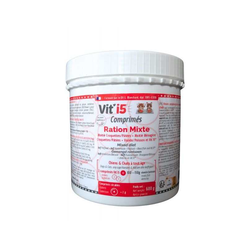 Vit'i5 Rouge Comprimés – Ration Ménagère Chien Chat