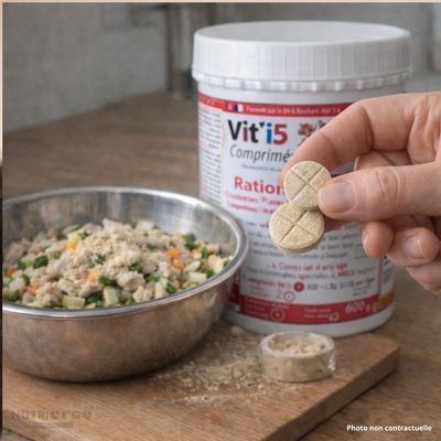 Vit'i5 Rouge Comprimés – Ration Ménagère Chien Chat