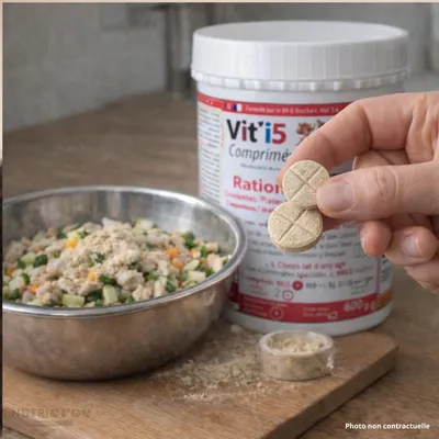 Vit'i5 Rouge Comprimés – Ration Ménagère Chien Chat