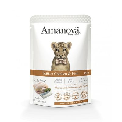 Amanova - Pâtée chaton sans céréales poulet Amanova 85g