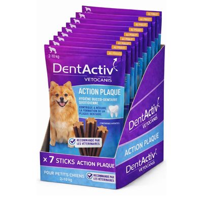 Vetocanis, DentActiv Action, 7 Sticks Dentaire - Pack de 12 sachets