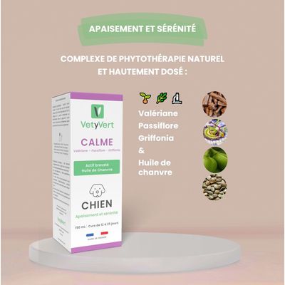 VetyVert - Complément alimentaire vétérinaire - Calme chien 150 mL