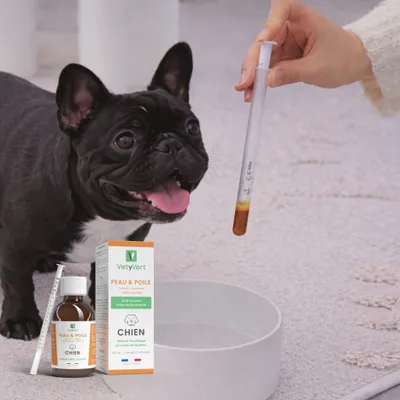 VetyVert - Complément alimentaire vétérinaire - Peau & Poils chien 150 mL