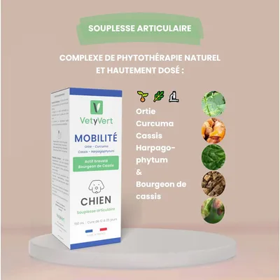 VetyVert - Complément alimentaire vétérinaire - Mobilité chien 150 mL