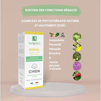 VetyVert - Complément alimentaire vétérinaire - Rénal chien 150 mL