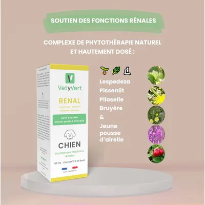 VetyVert - Complément alimentaire vétérinaire - Rénal chien 150 mL