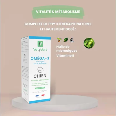 VetyVert - Complément alimentaire vétérinaire - Oméga 3 chien 150 mL
