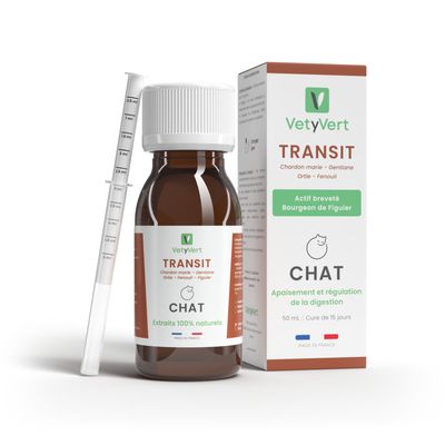 VetyVert - Complément alimentaire vétérinaire - Transit chat 50 mL
