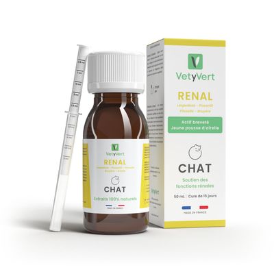 VetyVert - Complément alimentaire vétérinaire - Rénal chat 50 mL