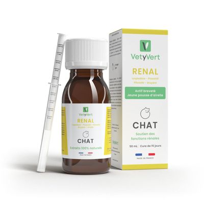 VetyVert - Complément alimentaire vétérinaire - Rénal chat 50 mL
