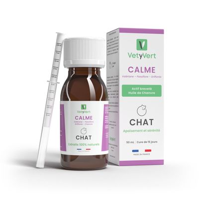 VetyVert - Complément alimentaire vétérinaire - Calme chat 50 mL