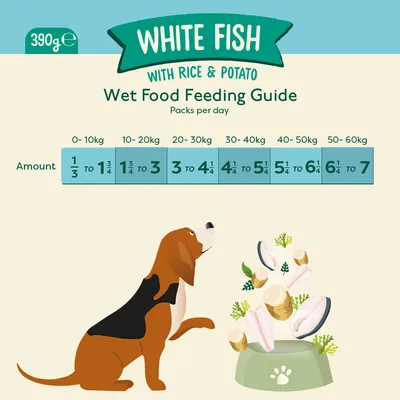 Nourriture humide pour chiens Naturediet Feel Good Poisson Blanc 390g