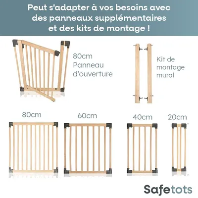 Safetots Séparateur Multi-panneaux Bois Jusqu'à 336 cm x 76 cm