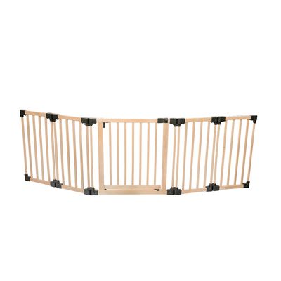 Safetots Barrière Multi-panneau En Bois Avec Porte 256 cm x 76 cm