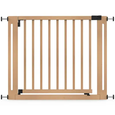 Safetots Barrière Élégante En Bois Naturel 95cm - 103cm Safetots Barrière Élégante En Bois Naturel 95cm - 103cm