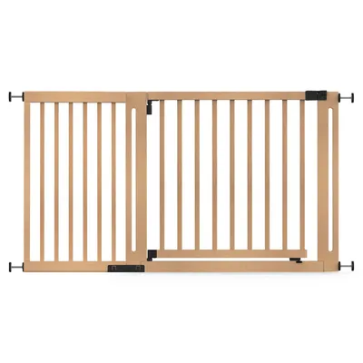 Safetots Barrière Élégante Bois Naturel 73cm, 125cm-133cm