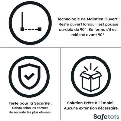 Safetots Barrière de Sécurité Elite 71–80 cm Blanc Mat