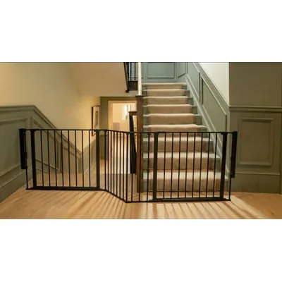 Safetots Barrière Escalier Multi-Panneaux 2 Portillons 187cm Blanc