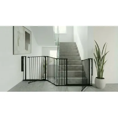 Safetots Barrière Multi-Panneaux 2 Portillons Noir 174cm Safetots Barrière Multi-Panneaux 2 Portillons Noir 174cm