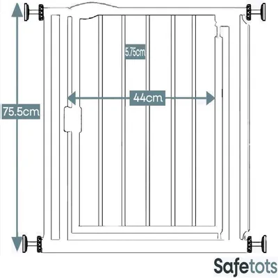 Safetots Barrière à Pression Étroite 68,5–75 cm Blanc
