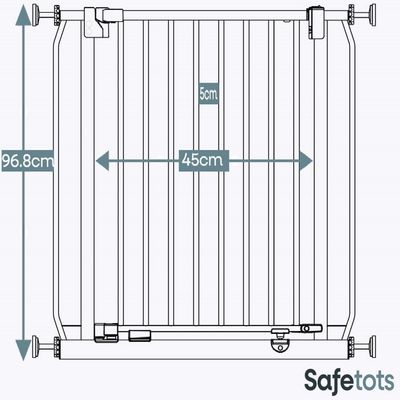 Safetots Barrière Sécurité Extra Haute Elite 96,8 cm Gris Mat